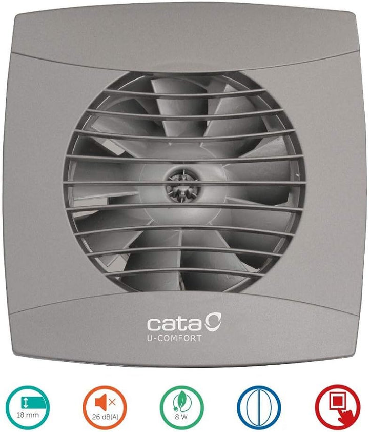 Allcata Cata/UC-10 Timer Hygro/Turbine Room/Bad/WC/Ventilator/Einstellbare Geschwindigkeit/Badlüfter