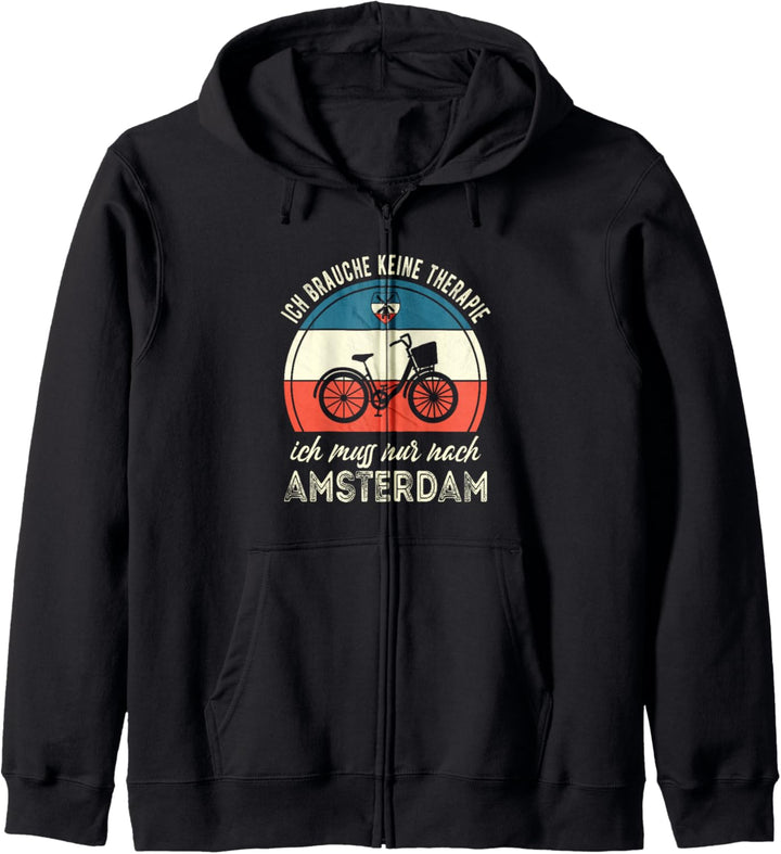 Ich brauche keine Therapie ich muss nur nach Amsterdam Kapuzenjacke