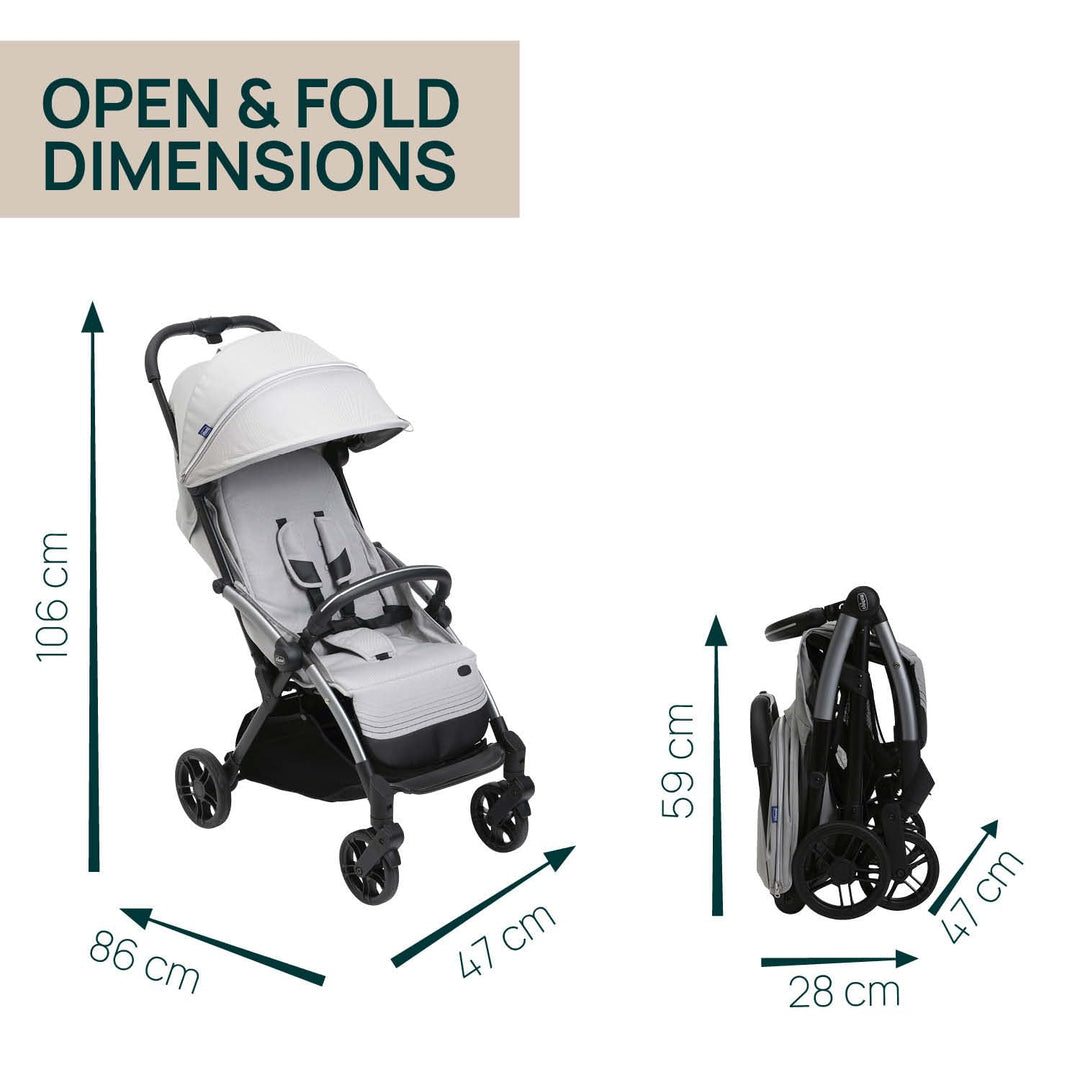 Chicco Kinderwagen Goody XPlus,von 0 Monaten bis 4 Jahren (22 kg),Einhandverschluss, lässt sich mit