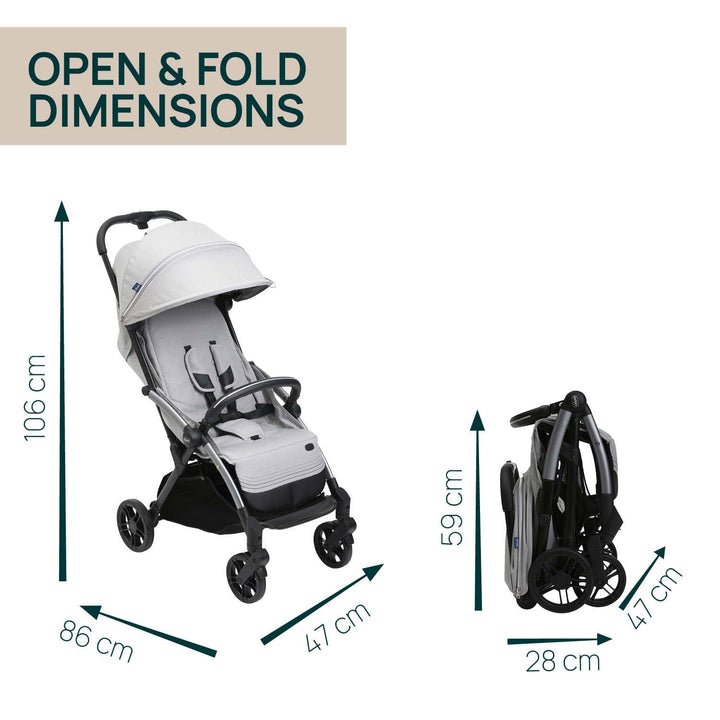 Chicco Kinderwagen Goody XPlus,von 0 Monaten bis 4 Jahren (22 kg),Einhandverschluss, lässt sich mit