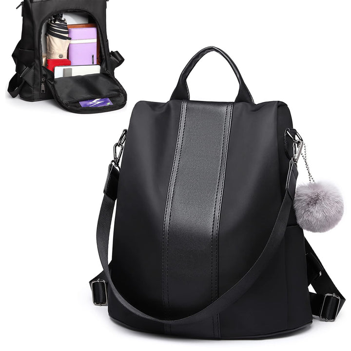 Miss Lulu Damen Rucksack Wasserdichte Nylon Schultaschen Anti-Diebstahl Tagesrucksack Schultertasche