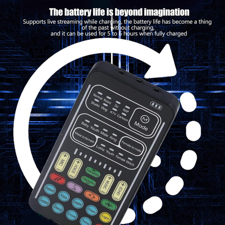 Ejoyousnbg8fo0isk I9 Voice Changer Set, Bluetooth 5.0 Handmikrofon, Tragbarer Gaming Voice Disguiser