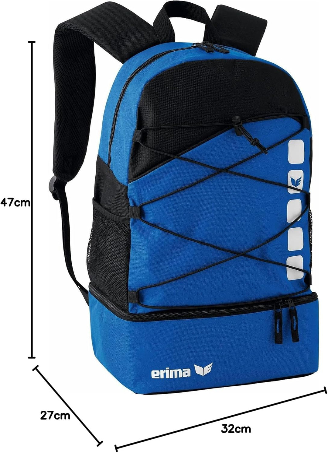 Erima Rucksack Club 5 Multifunktionsrucksack mit Bodenfach 1 New Royal/Schwarz, 1 New Royal/Schwarz