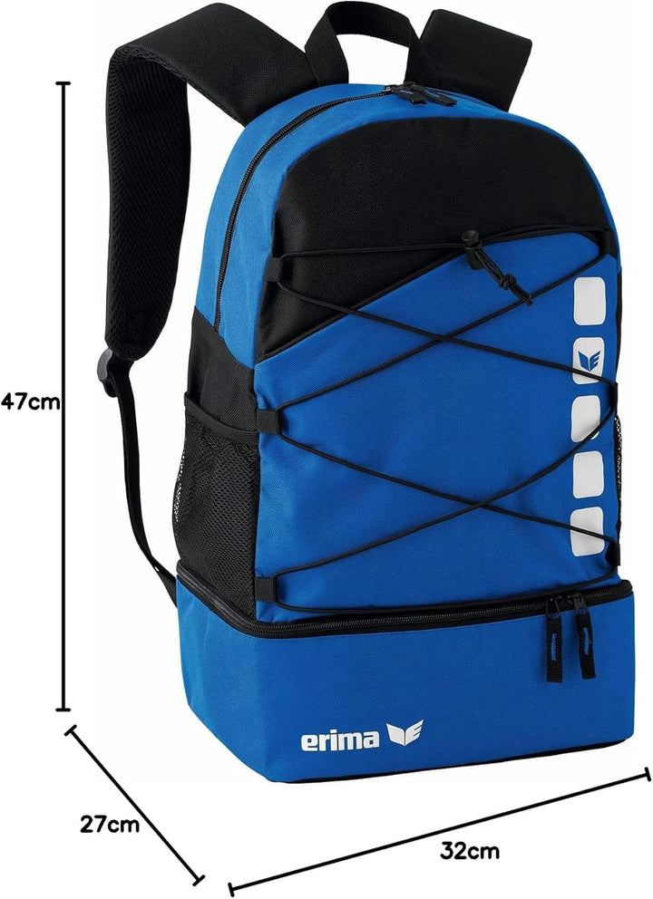 Erima Rucksack Club 5 Multifunktionsrucksack mit Bodenfach 1 New Royal/Schwarz, 1 New Royal/Schwarz