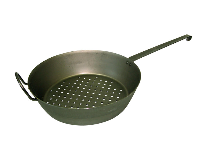 Riess, 0569-023, Maronipfanne Eisen 32, mit Gegengriff, EISENPFANNEN, Durchmesser 32 cm, Höhe 8,8 cm