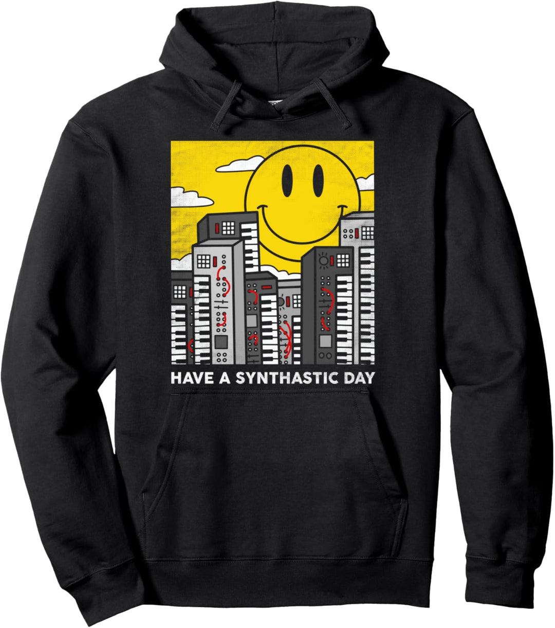 Synthesizer Have A Synthastic Day Analog DJ Gear Pullover Hoodie