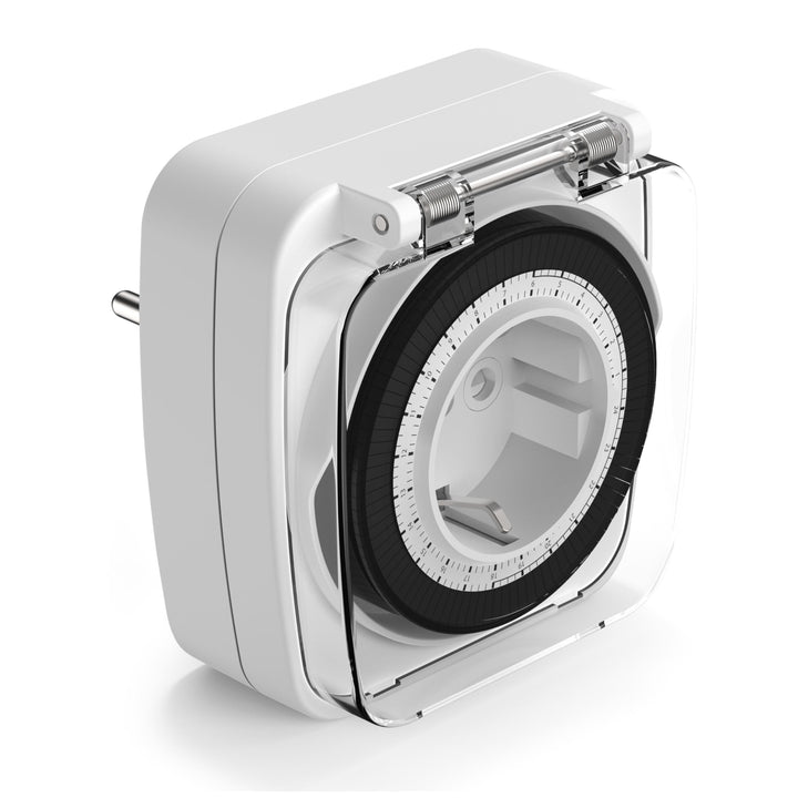 ANSMANN Outdoor Zeitschaltuhr AES7, mechanischer 24-Stunden-Timer wiederholt täglich die eingestellt