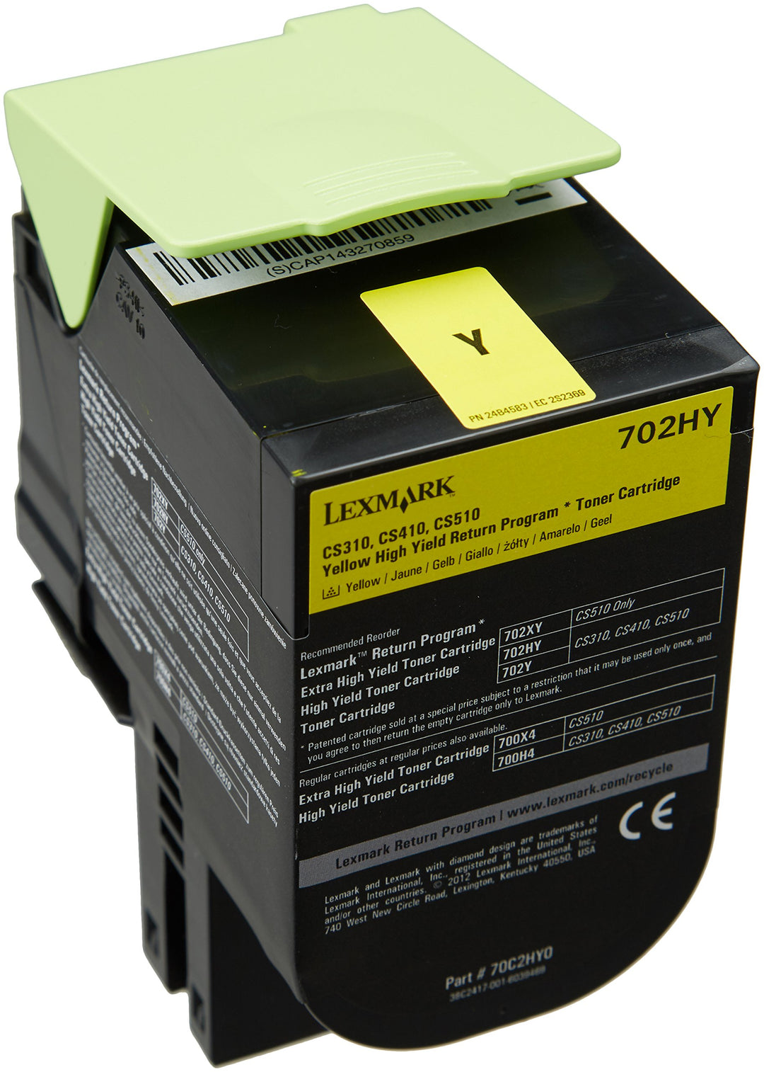 Lexmark 70C2HY0 High Capacity Return Program Toner Cartridge, gelb, One size