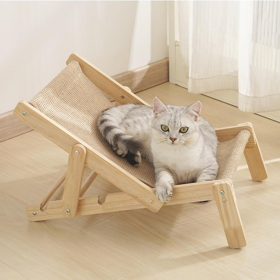 Katzen Sisal Stuhl | Erhöhtes Katzenbett Mit Sisal-Kratzer | Katzen-Hochbett | Katzen Liegestuhl | K