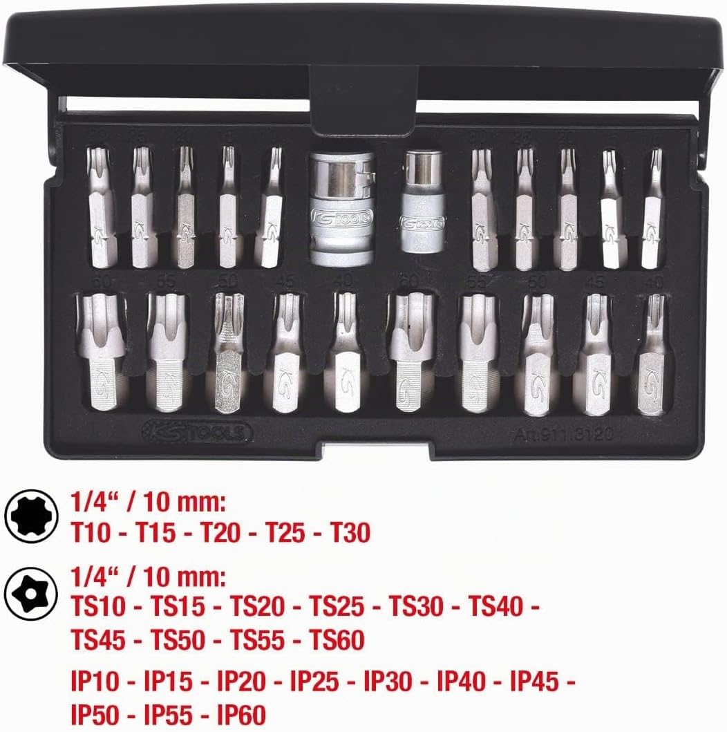 KS Tools 911.3120 TX plus Steckschlüssel-Satz 22-tlg., 10.2 cm