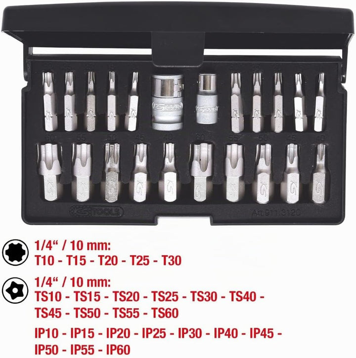 KS Tools 911.3120 TX plus Steckschlüssel-Satz 22-tlg., 10.2 cm