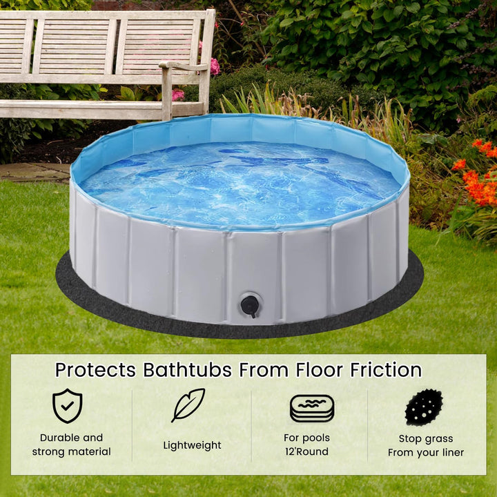 Bodenplane für Pools,Poolmatten Schutzboden, 4m Poolunterlage, Bodenschutzplane Swimmingpool,Verhind