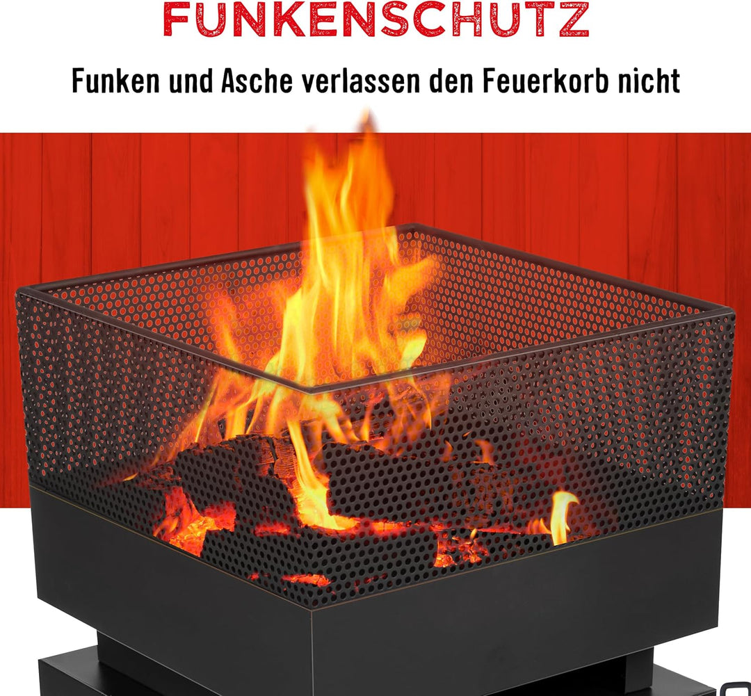 BBQ Collection Feuerkorb, Aluminium, Schwarz, One Size