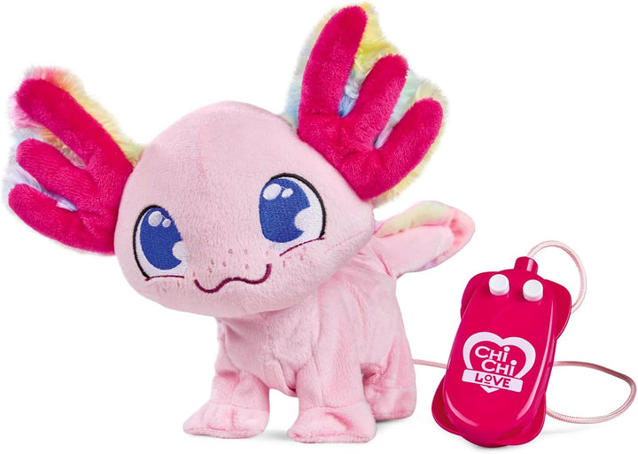 Chi Chi Love Axolotl, Kabelgesteuert, mit flauschigem Regenbogenkiemen, Sound, läuft und bewegt Sich
