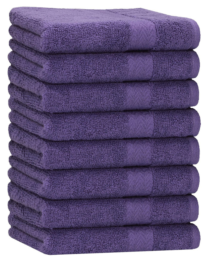 Betz 8 Stück Handtücher Set Grösse 50 x 100 cm Handtuch Premium 100% Baumwolle Farbe lila, Lila