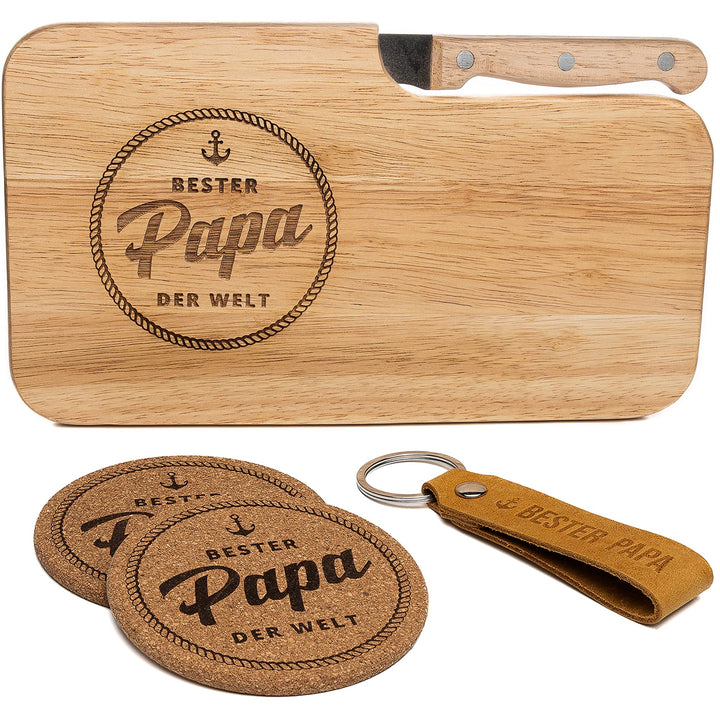 kupi Geschenke für Papa Geschenk | Weihnachtsgeschenke für Papa Geschenkset Frühstücksbrettchen | Be
