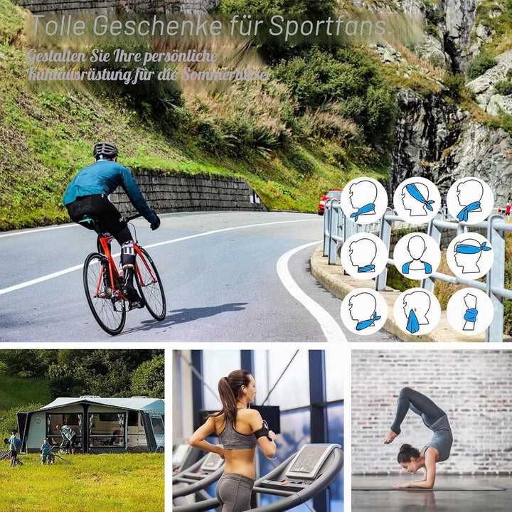 SZELAM Kühlendes Handtuch,EIS-Handtuch,Atmungsaktives,kühles Handtuch,Mikrofaser-Handtuch für Yoga,