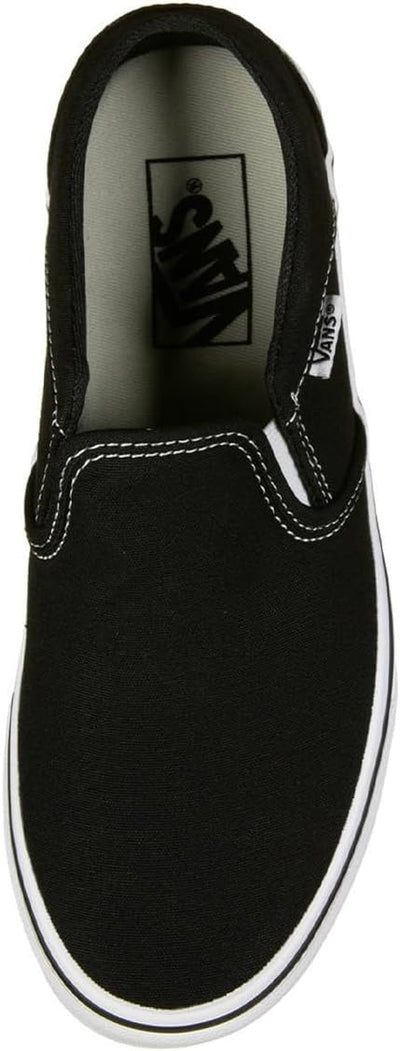 Vans Damen Asher Sneaker 34.5 EU Canvas Black White, 34.5 EU Canvas Black White