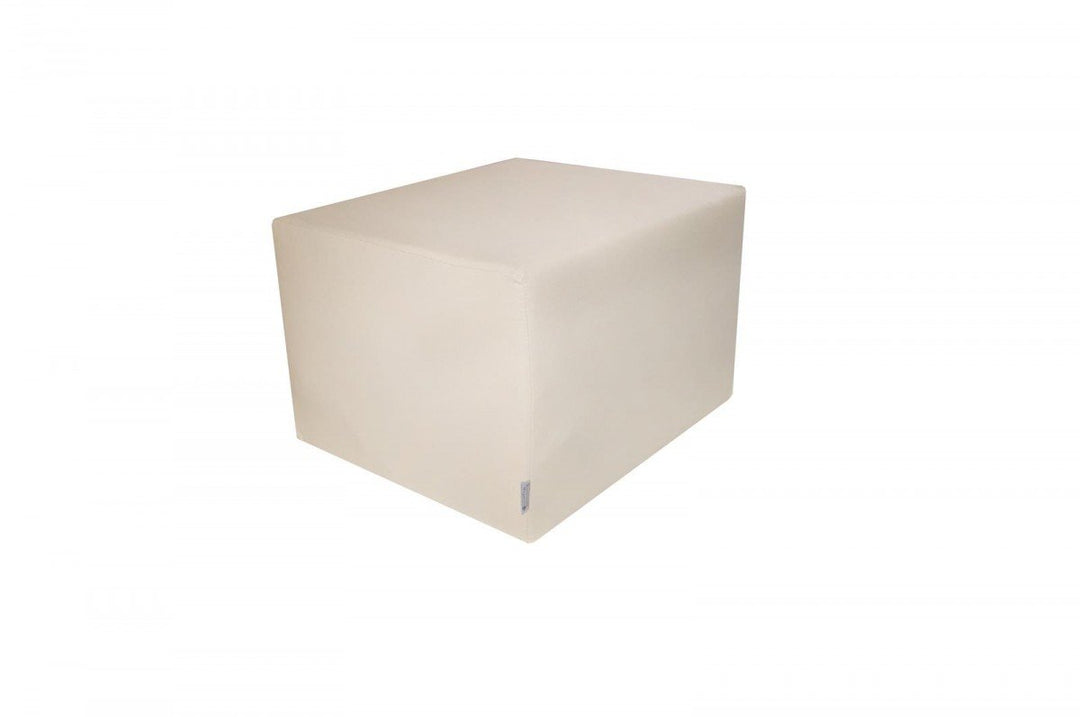 Manufaktur Schaumstoffe Wegerich Stufenlagerungswürfel mit Bezug Baumwolle Creme, Creme