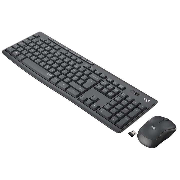 Logitech MK295 kabelloses Tastatur-Maus-Set mit SilentTouch-Technologie, Shortcut-Tasten, optischer