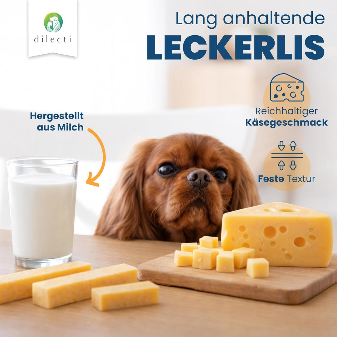 Natürliche Käse Kauknochen für Hunde - Sehr Schmackhafte, Harte und Haltbare Natürliche Kauknochen W