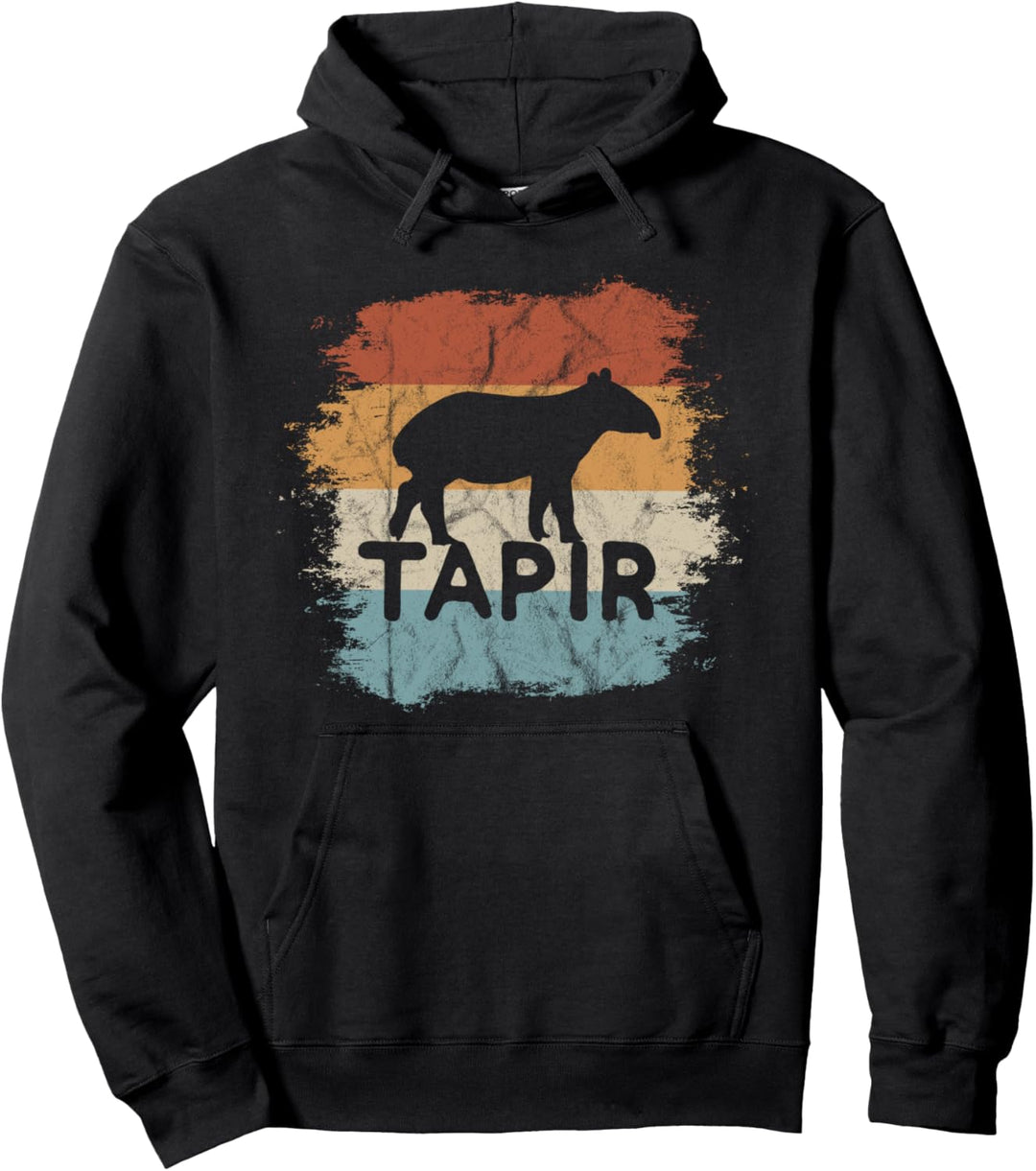 80er Retro Style Tapir Funky Schabracken-Tapir Pullover Hoodie