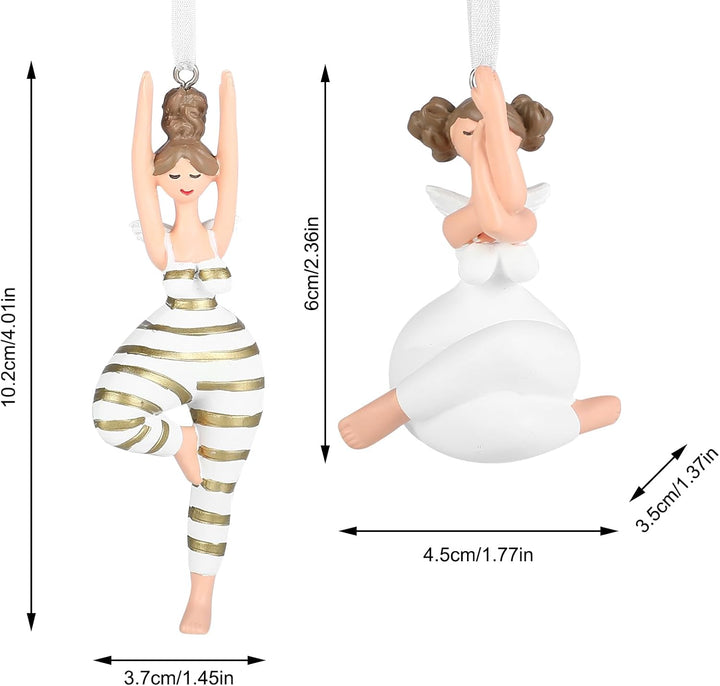 Yoga Engel Anhänger, süsse Geschenkidee, Christbaumschmuck, Fensterdekoration, kleine Dekofigur zum