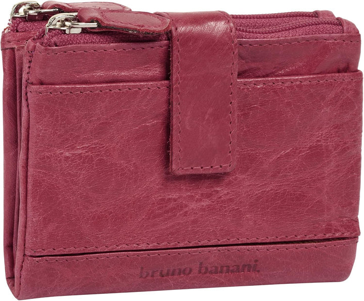 bruno banani Geldbörse Echt Leder Damen | RFID-Schutz, 8 Kartenfächer, kompakte Geldbörse, 2 Münzfäc