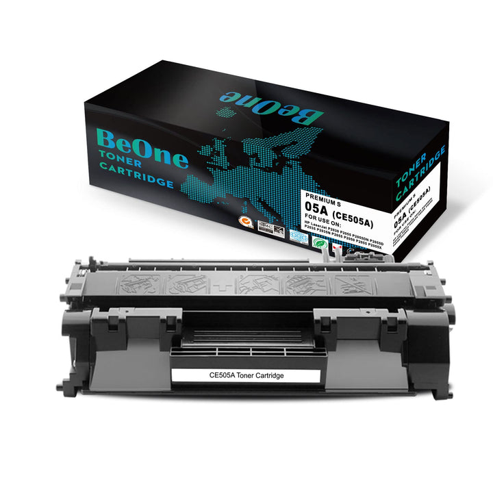 BeOne 1x Kompatible für 05A CE505A 05X CE505X Tonerkartusche Kompatible für Drucker HP LaserJet P203