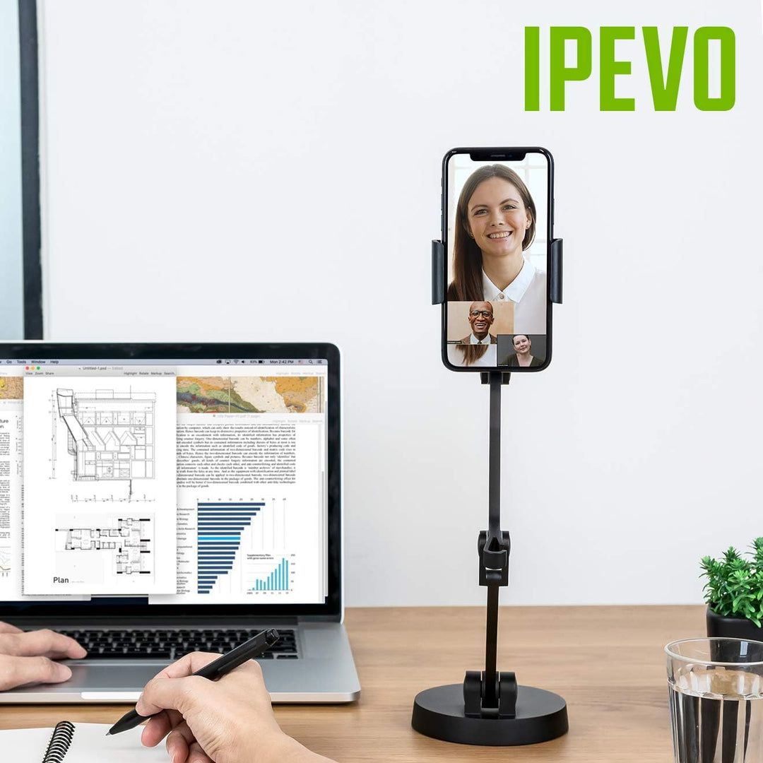 Ipevo Uplift Multi-Winkel Arm für Smartphones, Multi-Gelenk-Handyhalter für visuelle Kommunikation u