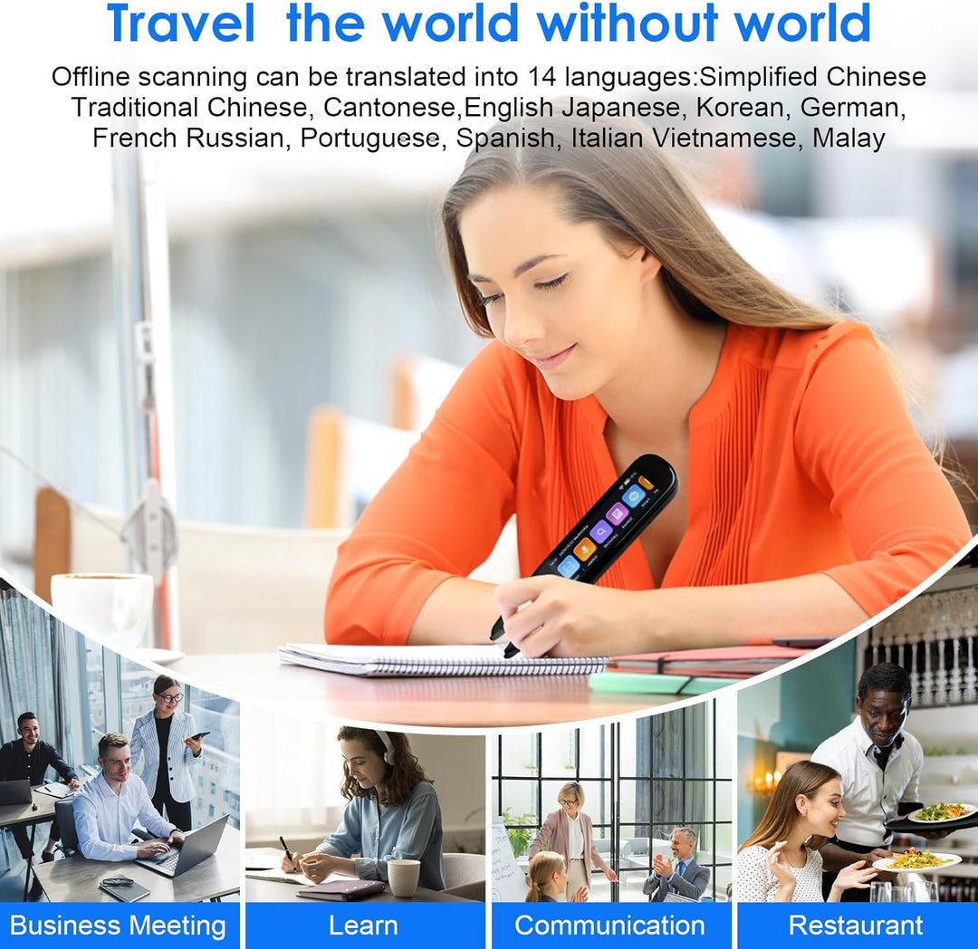 Scan Übersetzer Stift, Online 142 Sprachen Scan Reader Pen Lesestift mit 3,7 Zoll Touchscreen, Echtz