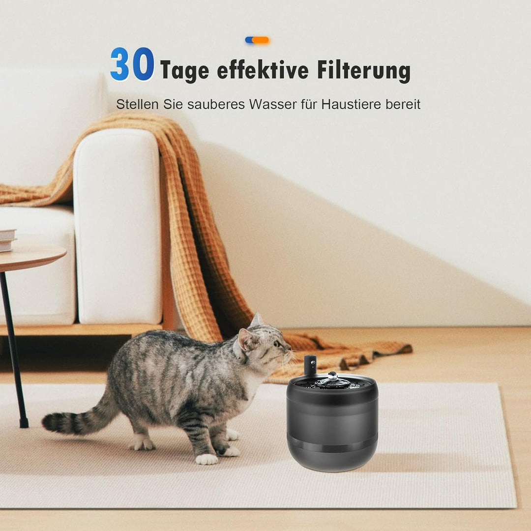 8 Stück Katzenbrunnen Filter für Philips PAW3210/02 Trinkbrunnen, Aktivkohle Ersatzfilter Dreifaches