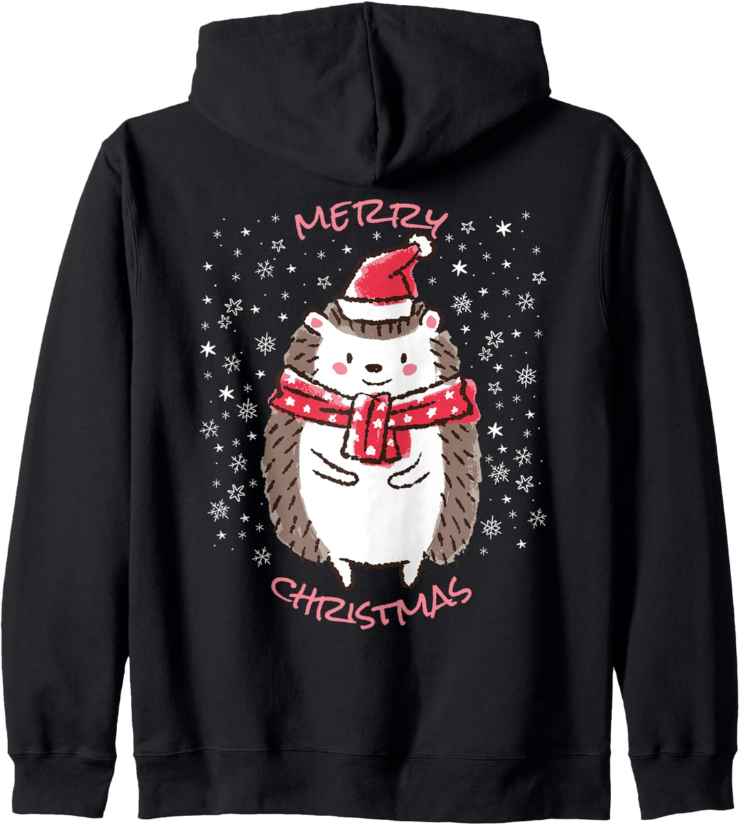 Merry Christmas süsser Igel mit Weihnachtsmütze - Weihnachten Kapuzenjacke