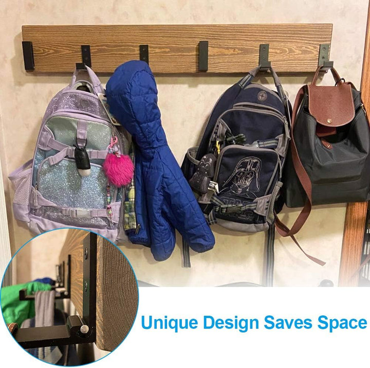 Pasking 10 Stück Faltbare Haken Wandhaken - Schwarz Falthaken Kleiderhaken Klappbar Klapphaken Garde