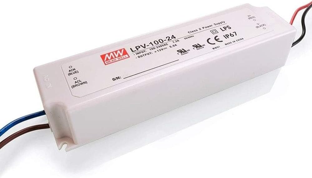 Kingled - Netzteil serie MeanWell LPV-100-24 100W 24V 4.2 Ampere wasserdicht IP67, 100W