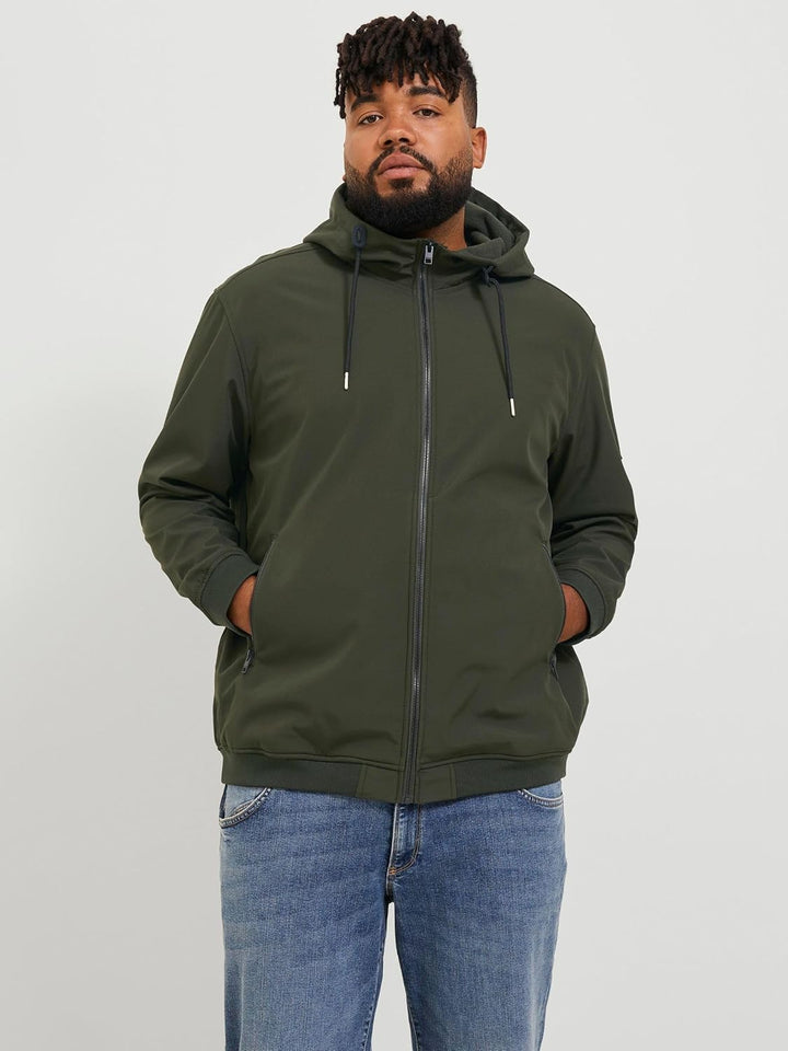 JACK & JONES Herren Jjebasic Softshell Hood Pls Jacke 3XL Navy Blazer, 3XL Navy Blazer