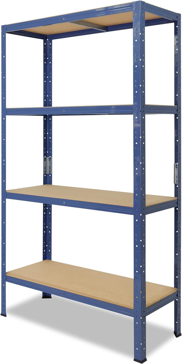 shelfplaza® 155x50x30cm Home Schwerlastregal blau/Metallregal mit 4 Böden/Kellerregal Metall, Garage
