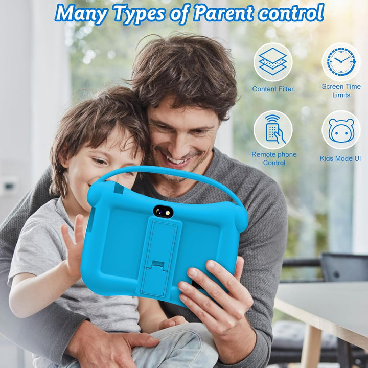 VESWWE Kinder Tablet 7 Zoll Android Tablet für Kinder mit WiFi Bluetooth 32GB ROM kindgerechte Hülle