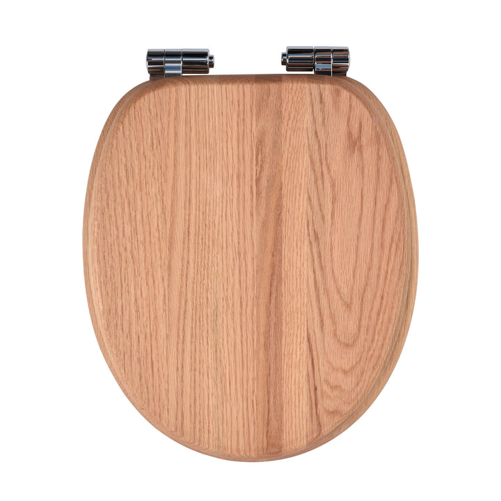 WC-Sitz aus Massivholz – Eiche, mit Absenkautomatik, Schnellverschluss & Easy-Clean, Soft-Touch – PI