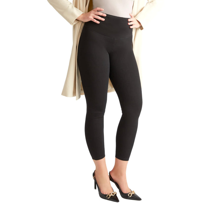 Yummie Damen Strümpfe Signature Waistband Denim Legging S Schwarz, S Schwarz