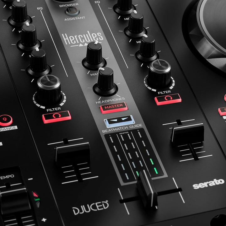 Hercules DJControl Inpulse 300 MK2 – USB-DJ-Controller – 2 Decks mit 16 Pads und eingebauter Soundka