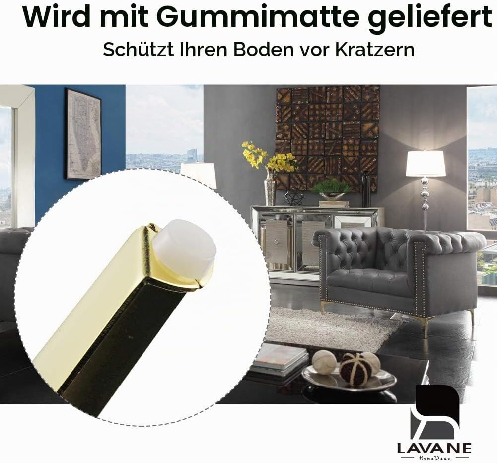 La Vane 7" / 17.5cm Metall Möbelfüsse, 4 Stück Metall Diamant Dreieck Tischbeine Schrankfüsse DIY Er