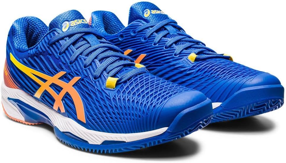 ASICS Solution Speed FF 2 Clay Tennisschuh für Schnelle Plätze für Männer Schwarz Hellblau 43.5 EU T