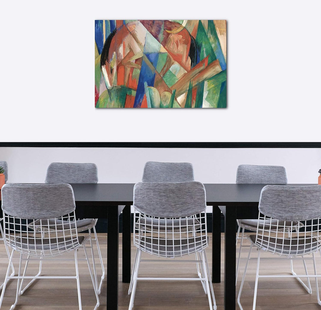 Printed Paintings Leinwand (40x60cm): Franz Marc - Fabeltier II (Pferd) (1913) 40x60 cm, 40x60 cm