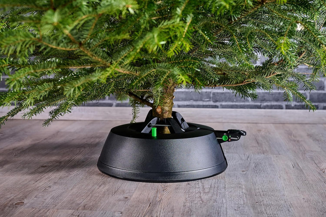 KRINNER Recycling Weihnachtsbaum Christbaumständer Green Line M Schwarz 36cm inkl. Fusspedal-und Ein
