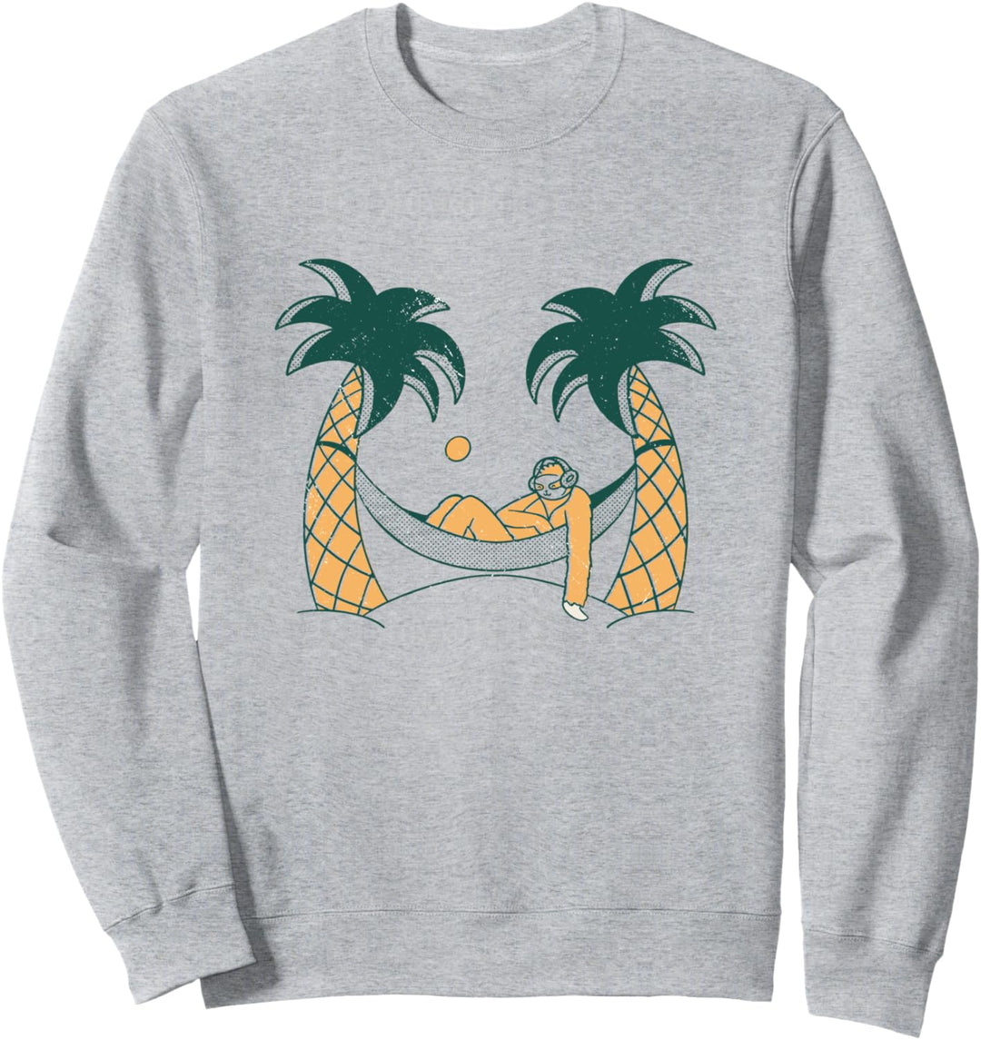 Faultier Chilling In Hängematte Palme Sweatshirt