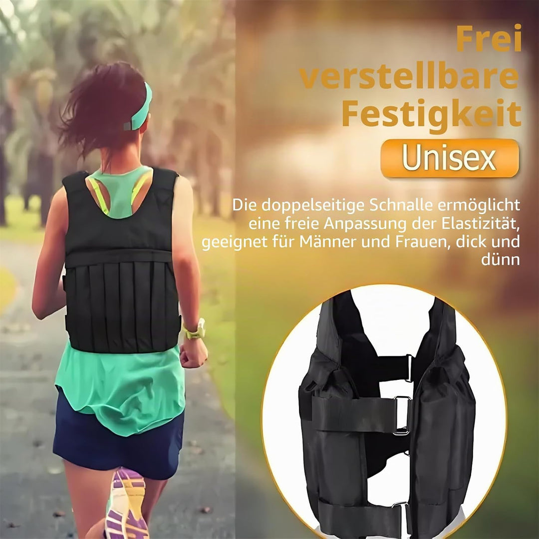 Einstellbare maximale Belastung 20 kg Gewichtsweste 12 Beutel Fitnessstudio Laufen Fitness Sporttrai