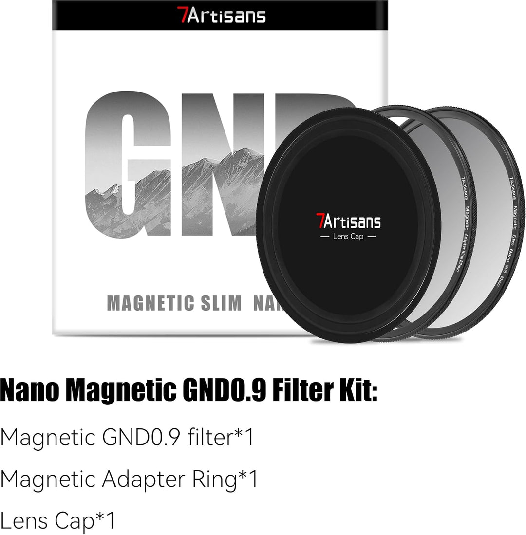 7artisans Nano-Magnetfilter UV-Filter ND-Lichtreduktionsfilter/CPL-Polarisationsfilter/GND-Verlaufsf