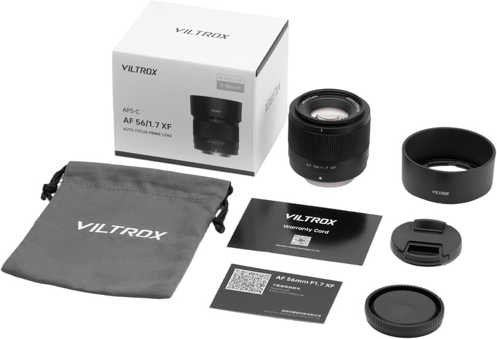 VILTROX 56mm f1.7 XF, 56mm f/1.7 X-Mount APS-C AF Objektiv für Fuji x Mount, Standard Prime Objektiv
