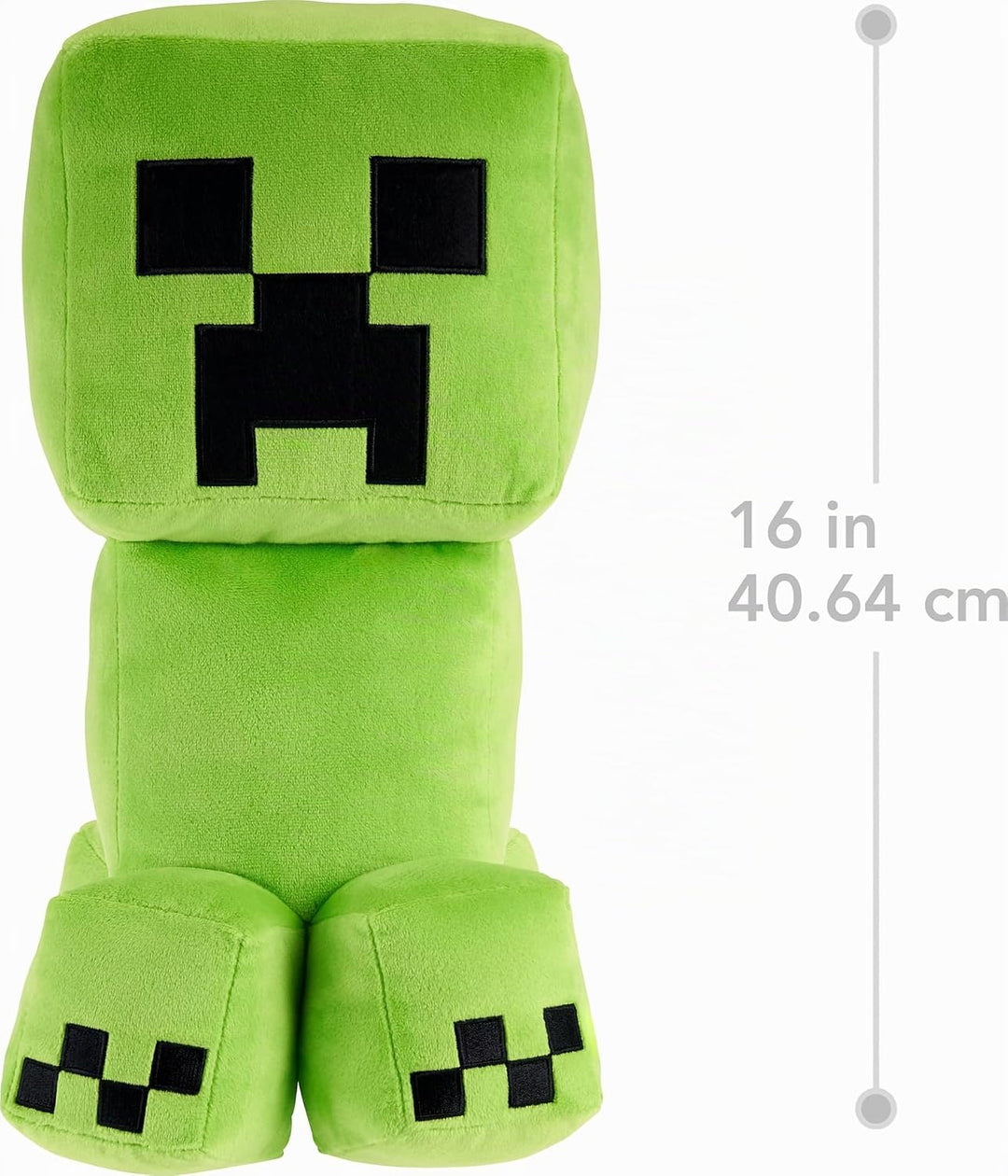 Mattel Massstabsgetreue, 50 cm grosse Minecraft Creeper Plüschfigur mit Pixeldesign und Details aus